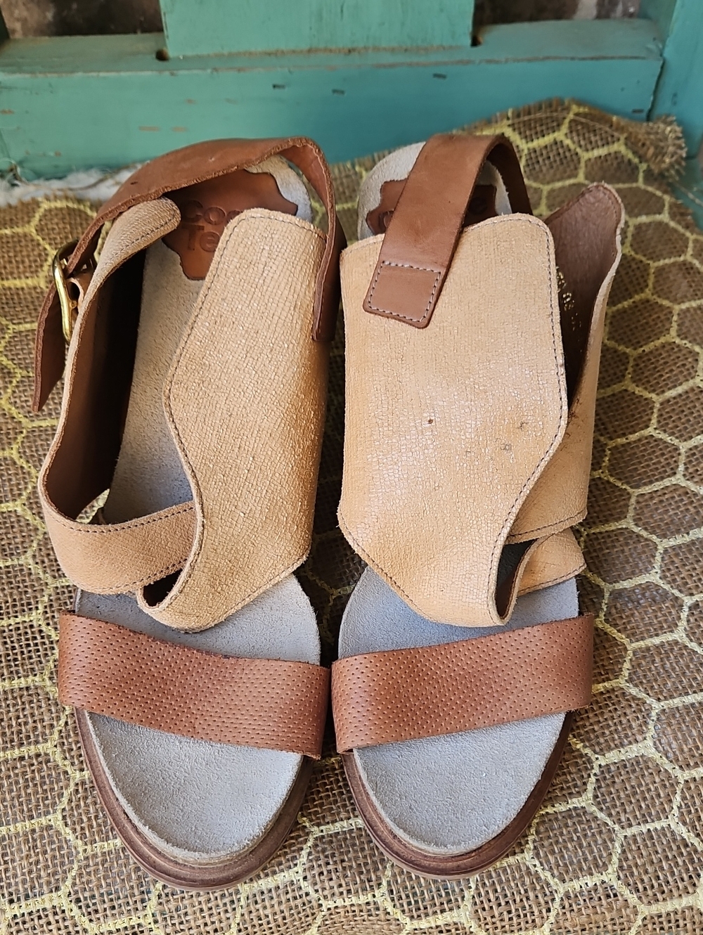 Anthropologie Coque Terra Sanne Leather Platform Heels - Picture 2 of 7